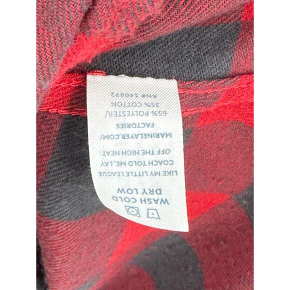 Marine Layer The Stevie Buffalo Check Shirt Red and Gray Button Up Outdoors S - Picture 7 of 10